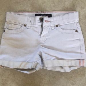 White denim shorts